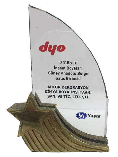 DYO 2015 Yılı İnşaat Boyaları Güney Anadolu Bölge Satış Birinciliği Plaketi